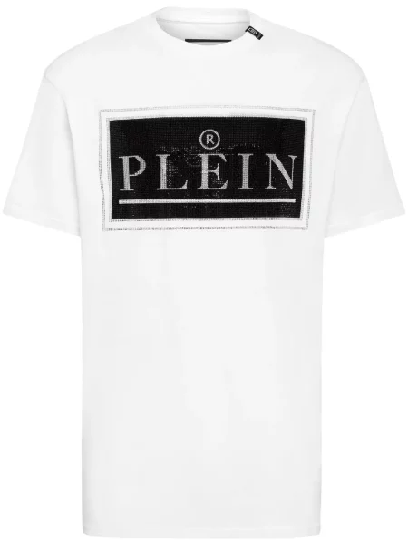 Tricou Philipp Plein cu imagine alb