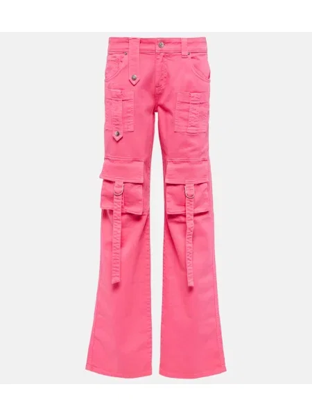 Pantaloni cargo Blumarine cu talie joasă roz