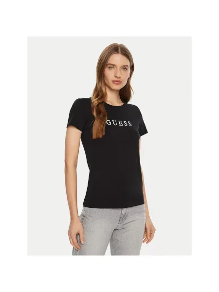 Guess T-Shirt Slim Fit μαύρο