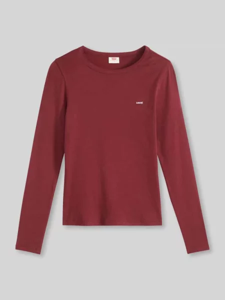 Bluzka z długim rękawem o kroju slim fit z mieszanki bawełny model HAYES' Levi's