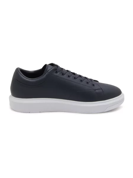 Sneakersy Armani Exchange skórzane klasyczne niebieskie