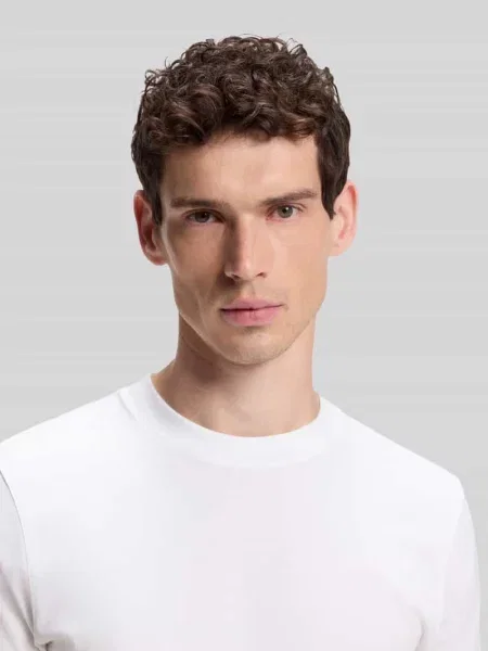 T-shirt o kroju regular fit z czystej bawełny model Thompson Boss biała