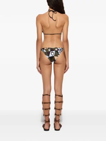 Reglabil bikini Pucci cu imagine verde