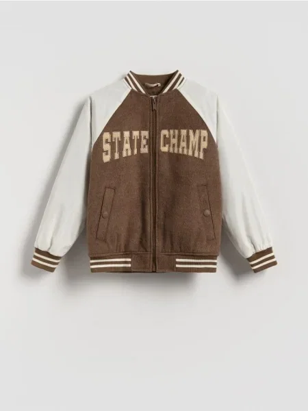 Reserved Kurtka bomber beżowy