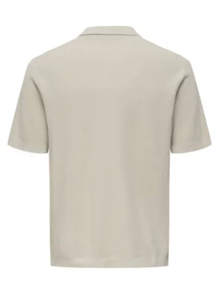 Only & Sons Polokošile Tony Béžová Regular Fit šedé