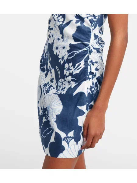 Rochie Sir de in cu model floral albastru