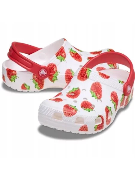 Chodaki Dla Dzieci Crocs Classic Fresh Fruits Clog białe