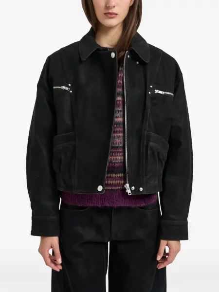 Geanta de piele Marant Etoile negru
