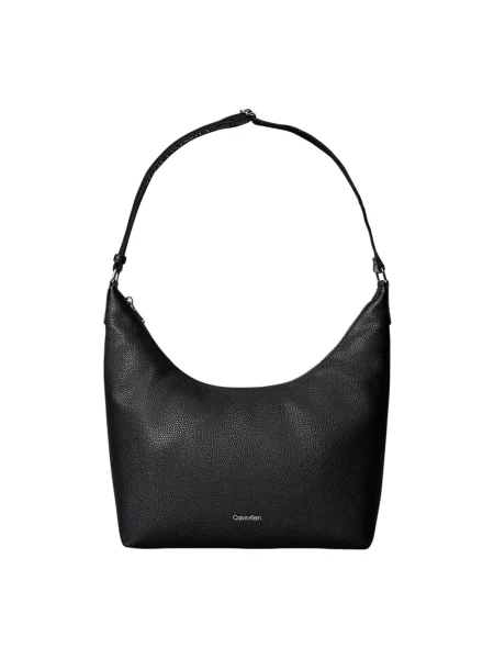 Calvin Klein torebka hobo z imitacji skóry czarna