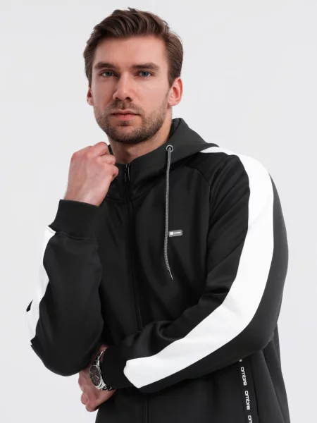 Textil Ombre mikina na Leonidaou černá