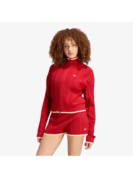 Плетен бягане топ Adidas Originals червено