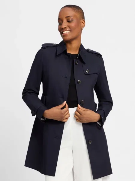 Tommy Hilfiger Płaszcz Kobiety jednolity S niebieski