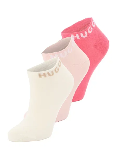 HUGO Nogavice bež / roza / svetlo roza bela