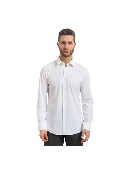Koszula biznesowa o kroju slim fit z kołnierzykiem typu kent model P-HANK-S' Hugo biała