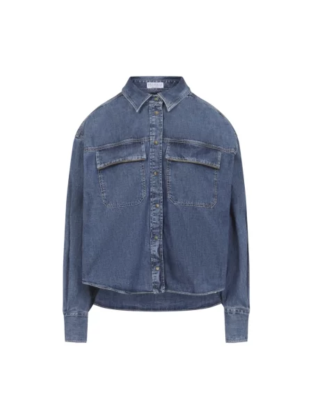 Koszula Brunello Cucinelli niebieska