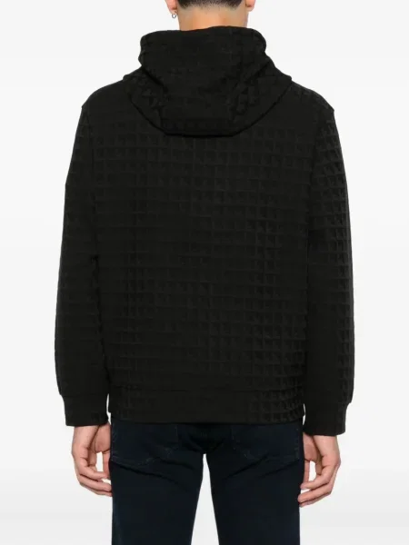 Hanorac cu glugă Emporio Armani negru