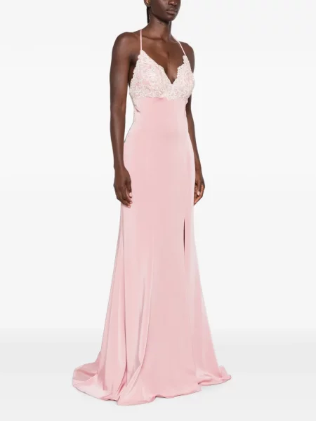 Rochie maxi Allure din dantelă roz