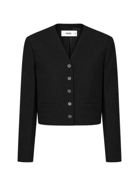 Geacă Fendi de lână negru