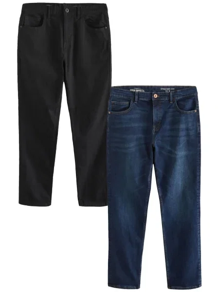 Next Jeans albastru negru