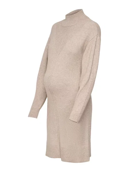 Only Maternity Rochie tricotat deschis maro