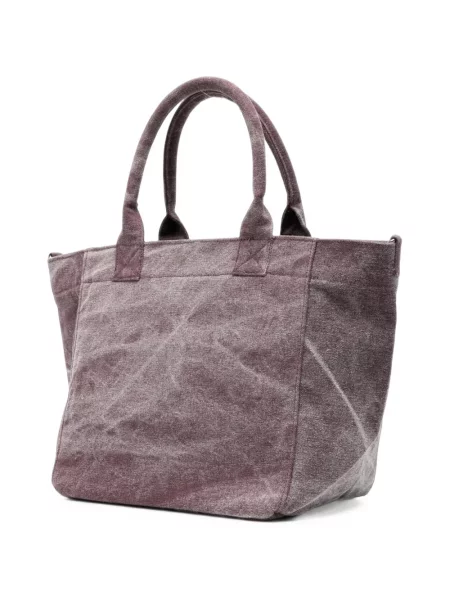 Geantă shopper Ganni cu imagine violet