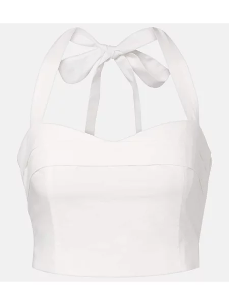 Cropp top Posse cu gât halter alb