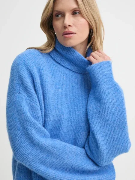 Gestuz pulover femei cu guler violet