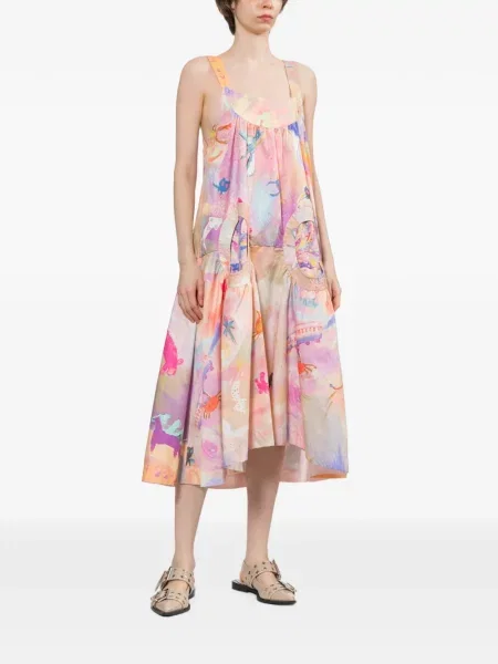 Rochie Tsumori Chisato cu imagine evazată roz