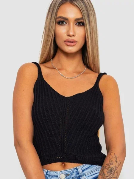 Топ Ager бавовна/акрил чорний