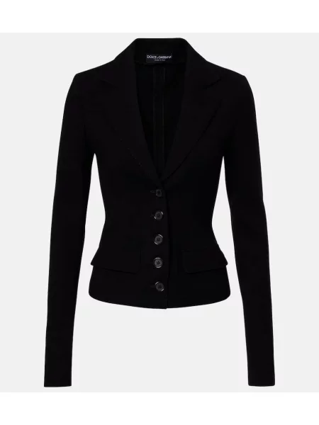 Geacă Dolce&gabbana de lână negru