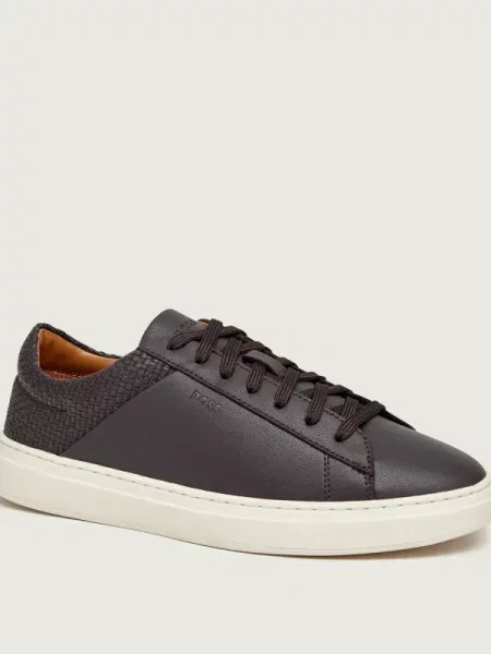 BOSS BLACK Teniși din piele Kieran_Tenn_lwvpu maro