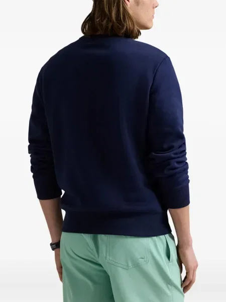 Πλεκτή μακρύς φόρεμα σε στυλ πουκάμισου Polo Ralph Lauren με halter λαιμόκοψη λευκό