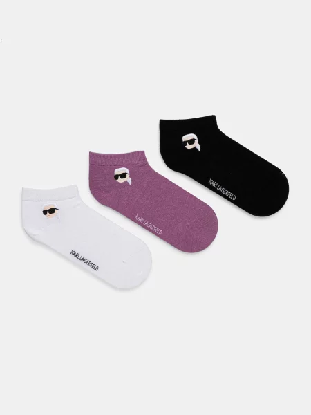 Чорапи Karl Lagerfeld K/IKON 3 чифта черно