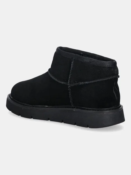 Velúr csizma Skechers fekete