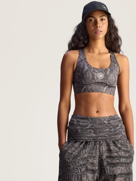 Adidas by Stella McCartney Športová podprsenka Power Impact Farebná sivá