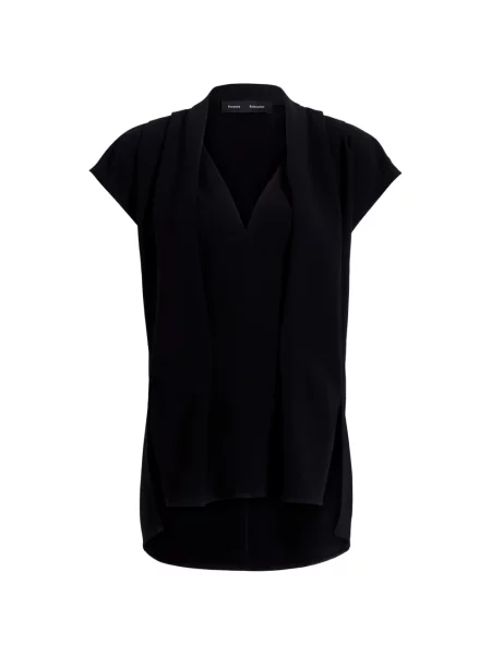 Top Proenza Schouler din crep negru
