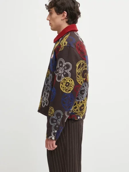Kenzo kurtka Futura Zip Up Utility przejściowa brązowy