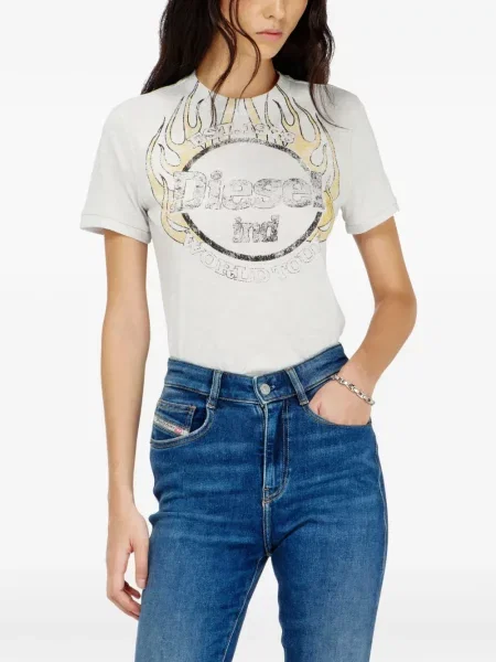 Tricou Diesel cu imagine din jerseu
