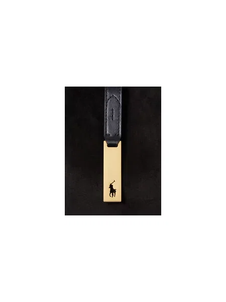 POLO RALPH LAUREN Hobo táska ID | hasított bőr fekete