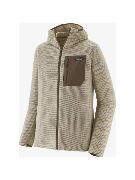 Bluza z kapturem Patagonia R1 Air Full Zip S beżowa
