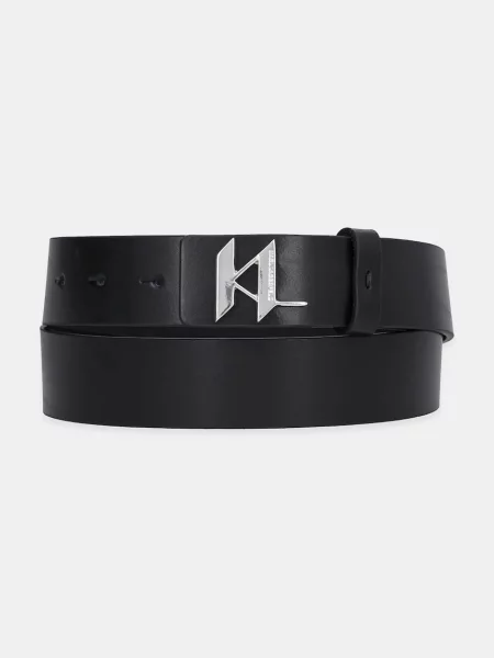 Кожен Karl Lagerfeld мъжки черно