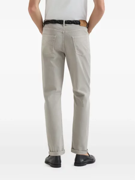 Blugi Brunello Cucinelli cu 5 buzunare gri