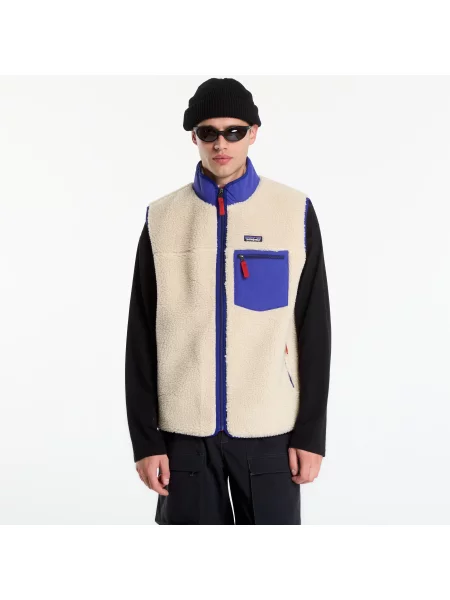 Елек Patagonia M's Classic Retro-X Vest Dark Natural/ Cobalt Blue XL синьо