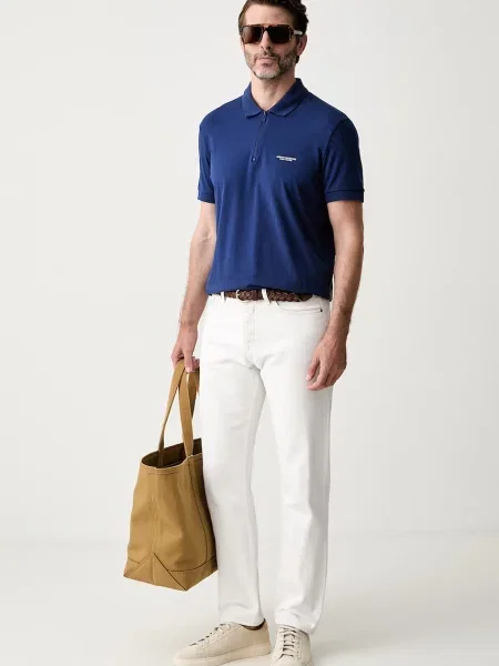 Tricou polo Armani Exchange albastru