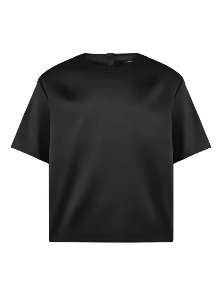 Tricou Manière De Voir din satin cu decolteu rotund negru