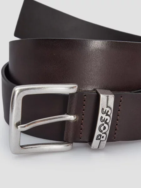 Кожаный ремень Boss коричневый
