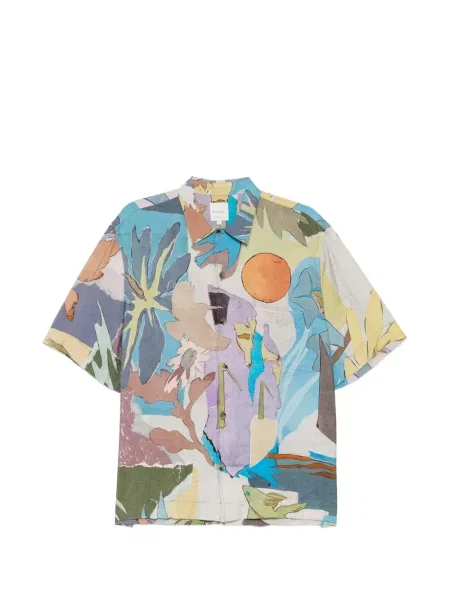 Cămașă Paul Smith cu model floral cu imagine albastru