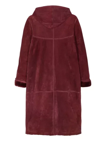 Semišový retro kabát A.n.g.e.l.o. Vintage Cult červený