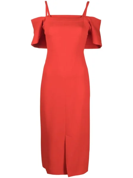 Rochie midi Victoria Beckham până la genunchi de costum roșu