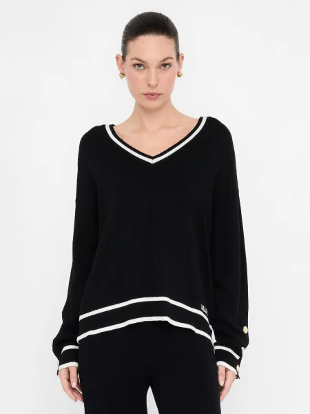 Liu Jo Sport Pulover Črna bela